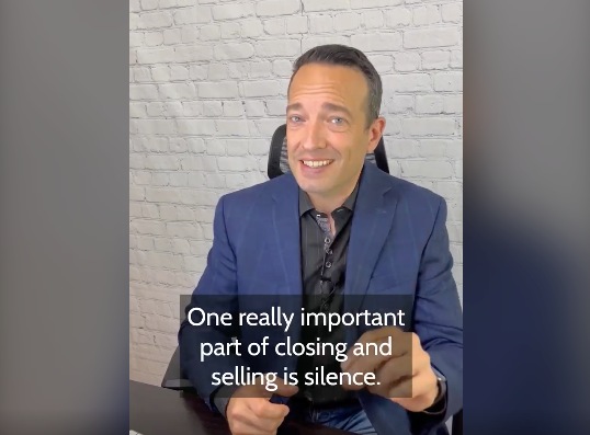 sales training course on listening, silence and closing sales