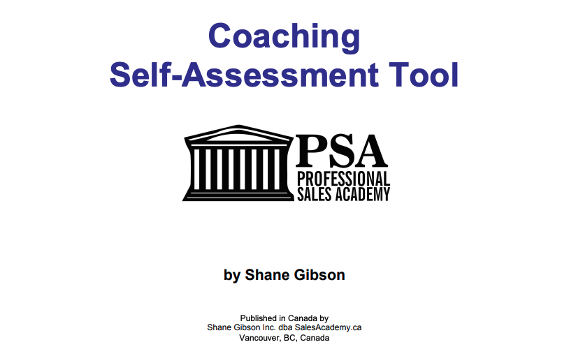 Sales Coaching leadership assessment